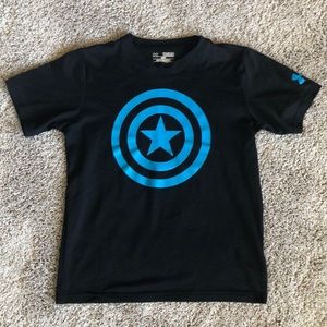 Boys UA Captain America T shirt